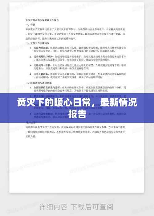 黄灾下的暖心日常,最新情况报告