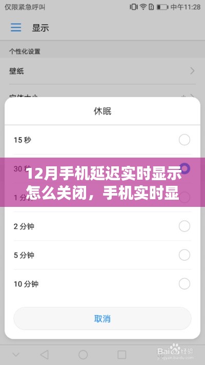 手机实时显示延迟如何关闭及其背后原因解析