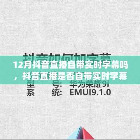 抖音直播实时字幕功能解析,深度分析与个人观点