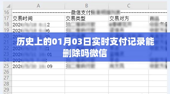 微信实时支付记录删除问题解析