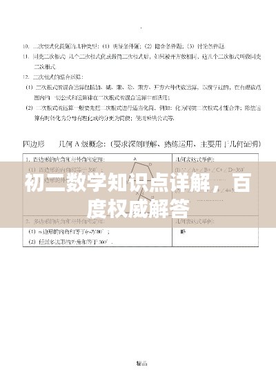 初二数学知识点详解,百度权威解答