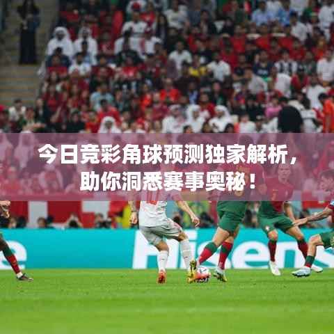 今日竞彩角球预测独家解析,助你洞悉赛事奥秘!
