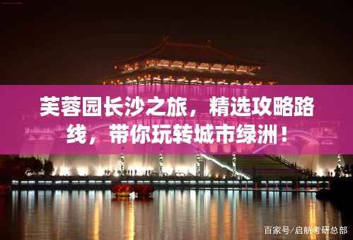 芙蓉园长沙之旅,精选攻略路线,带你玩转城市绿洲!