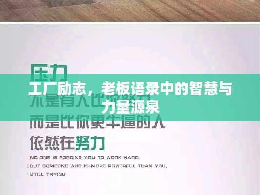 工厂励志,老板语录中的智慧与力量源泉
