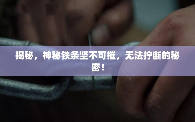 揭秘,神秘铁条坚不可摧,无法拧断的秘密!