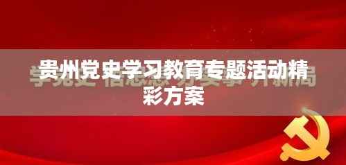 贵州党史学习教育专题活动精彩方案