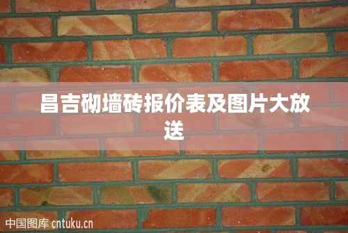 昌吉砌墙砖报价表及图片大放送